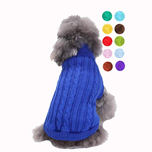 Bwealthest Dog Sweater for Small Medium Large Dogs Warm Winter Turtleneck Pet Clothes Cute Christmas Sweater for Puppies and Cats