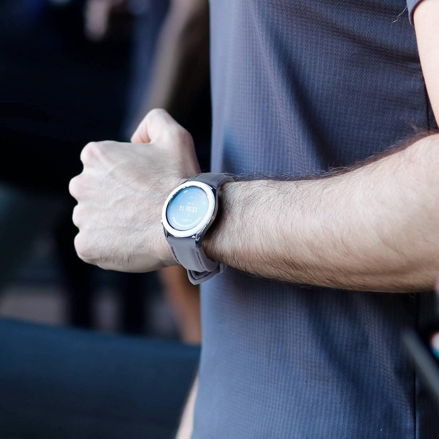 WOCCI WOCCI 20mm Silicone Rubber Watch Band with Black Buckle in Grey for Durable and Stylish Timepiece Replacement - View 6 of 9