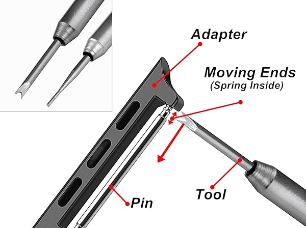 NICKSTON Black Color Pair Adapters & Connectors for Apple Watch 42mm-49mm - Compatible with All Series & 22mm Straps - View 5 of 7