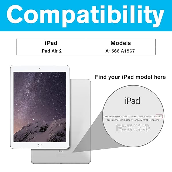 ProCase ProCase Smart Case for iPad Air 2 Ultra Slim Lightweight Stand Protective Shell Grey Translucent Frosted Back Cover 2014 Release - View 3 of 8