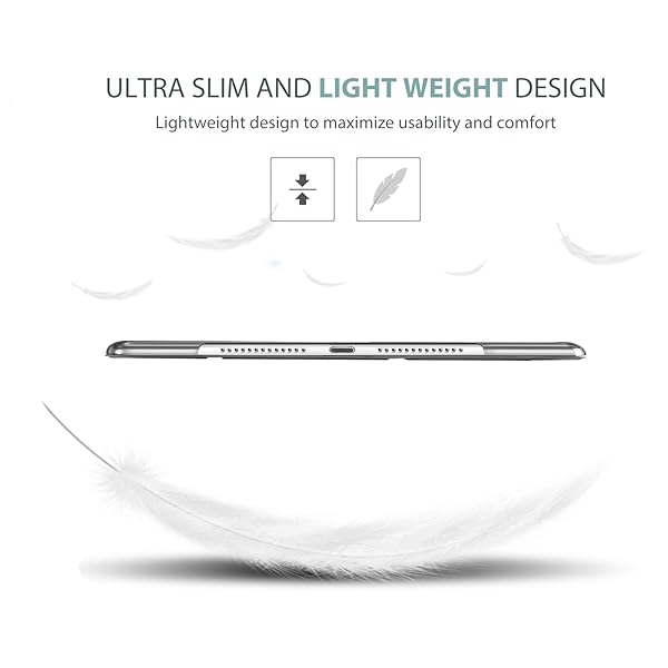 ProCase ProCase Smart Case for iPad Air 2 Ultra Slim Lightweight Stand Protective Shell Grey Translucent Frosted Back Cover 2014 Release - View 5 of 8