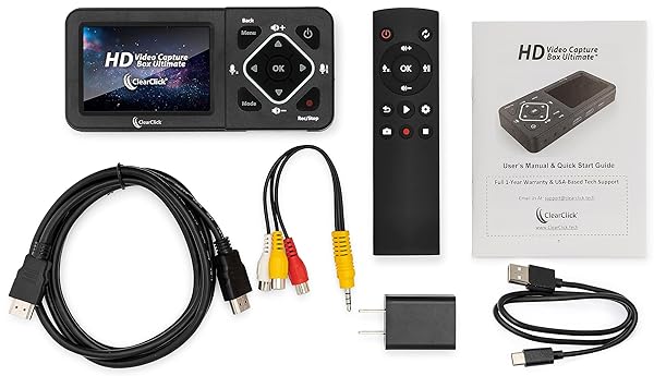 ClearClick ClearClick HD Video Capture Box Ultimate for HDMI RCA VHS VCR DVD Camcorders Hi8 Fast Video Capture Solution - View 7 of 8