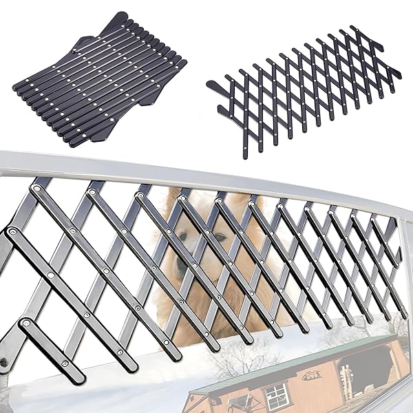 XianghuangTechnology Xianghuang Technology Window Pet Gate Universal Dog Ventilation Grill Mesh Guard for Cars Trucks SUVs Small 2 Piece