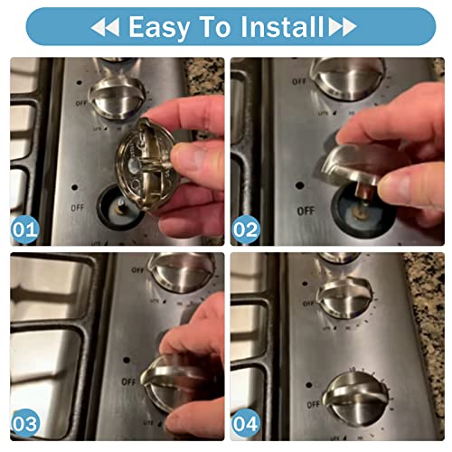 Konduone 5 Pack WB03T10284 Oven Knobs Replacement for GE Range Stove Compatible with 191D5100 Replaces 1373043 AP4346312 AH2321076 EAP2321076 PS2321076 - View 6 of 6