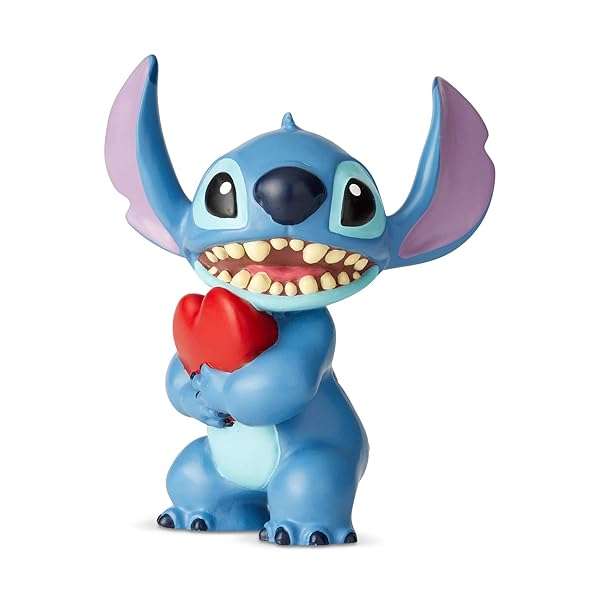 Enesco Enesco Disney Lilo and Stitch Heart Mini Figurine - 2.5 Inch Collectible, Multicolor