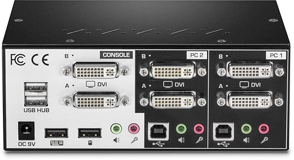 TRENDnet TRENDnet 2-Port Dual Monitor DVI KVM Switch for 2 Computers with USB and DVI Support for High Resolution Desktop Use - View 8 of 8
