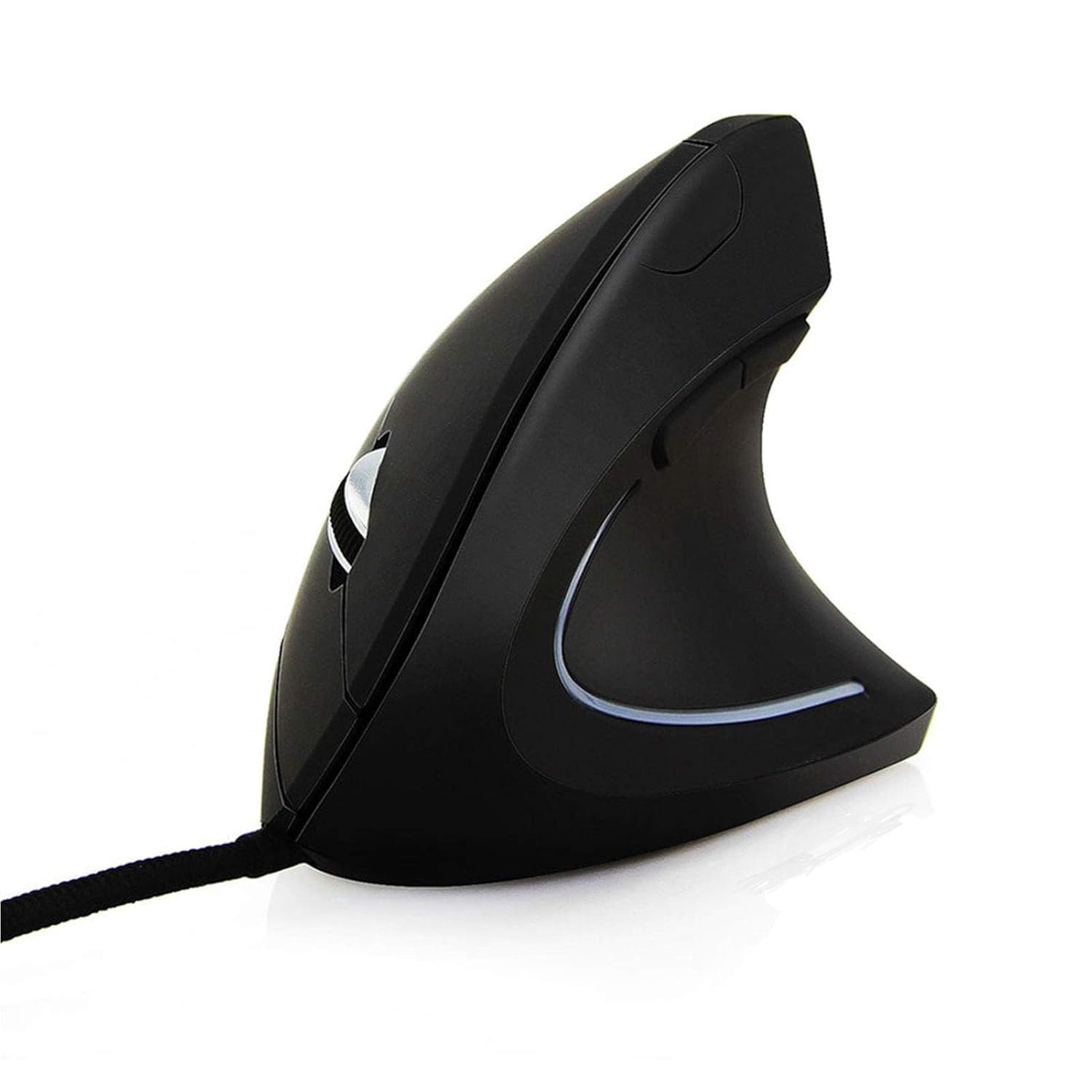 CHUYI CHUYI Ergonomic Vertical Wired Mouse 3200 DPI LED Backlit 5 Buttons Optical Mouse for PC Laptop Right Hand Black
