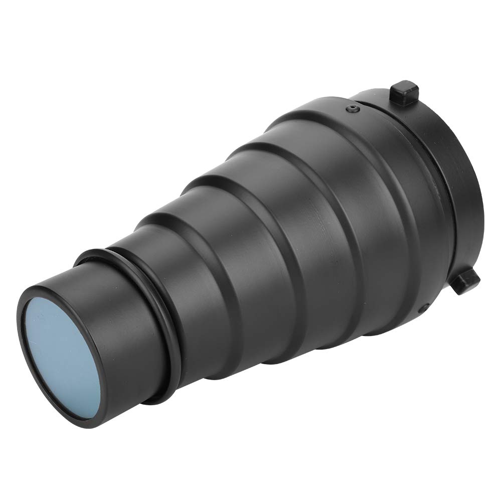 Acouto Bowens Aluminium Alloy Snoot with Honeycomb Grid and 4 Color Gels for Studio Strobe Flash Lighting Direction - View 4 of 8