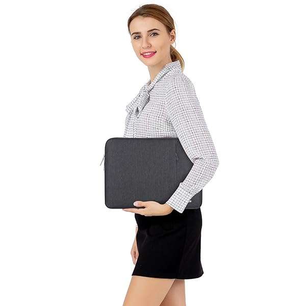 MOSISO "Buy MOSISO 15" Laptop Sleeve Bag for MacBook Air/Pro, Surface Laptop & Dell XPS - Stylish Space Gray Vertical Case" - View 7 of 7