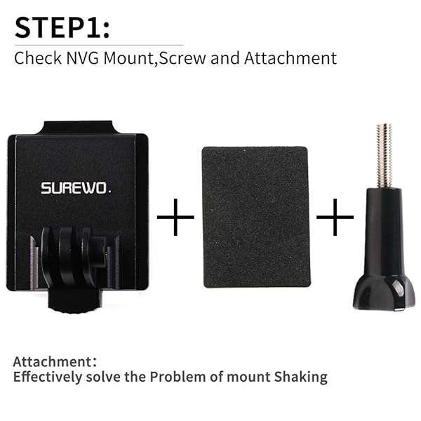 SKEZN Aluminum NVG Helmet Mount for GoPro Hero 13/12/11/10/9/8/7 & More - Compatible with Insta360, AKASO, DJI Osmo Action - View 4 of 9