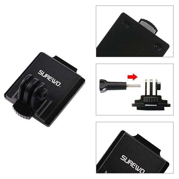 SKEZN Aluminum NVG Helmet Mount for GoPro Hero 13/12/11/10/9/8/7 & More - Compatible with Insta360, AKASO, DJI Osmo Action - View 7 of 9