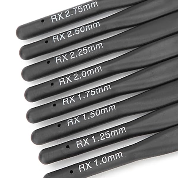 Hilitand 8Pcs Ergonomic Black Crochet Hooks Set - Soft Handle, 1mm to 2.75mm Sizes for Comfortable Knitting - View 7 of 10