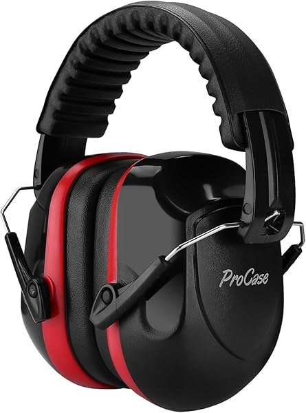 ProCase ProCase Noise Reduction Ear Muffs - NRR 28dB Sound Proof Headphones for Adults & Kids, Ideal for Shooting, Mowing & Autism Support