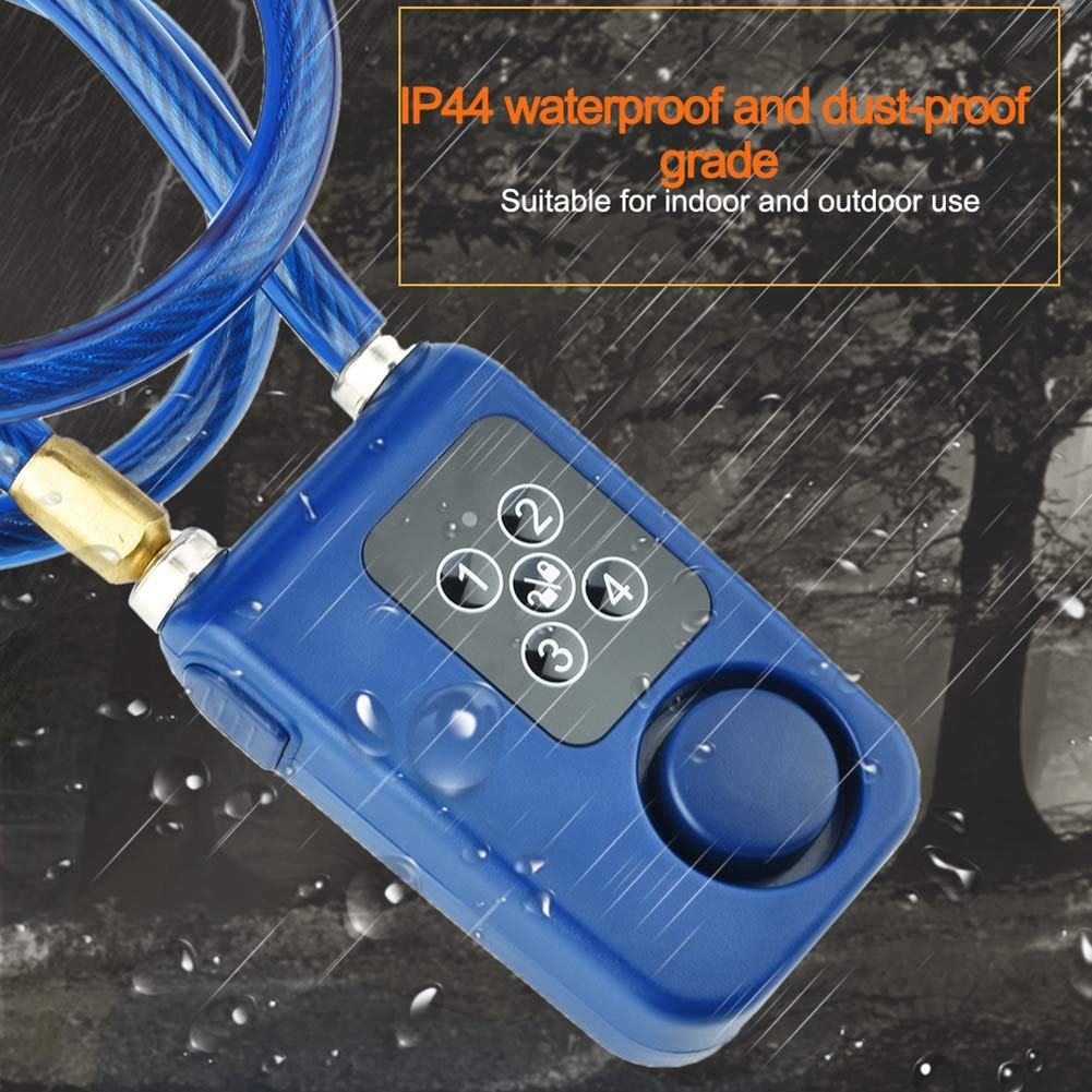 Sonew Sonew Smart Keyless Alarm Lock 110db Anti-Theft Chain Lock for Motorcycle and Gates Blue - View 7 of 9