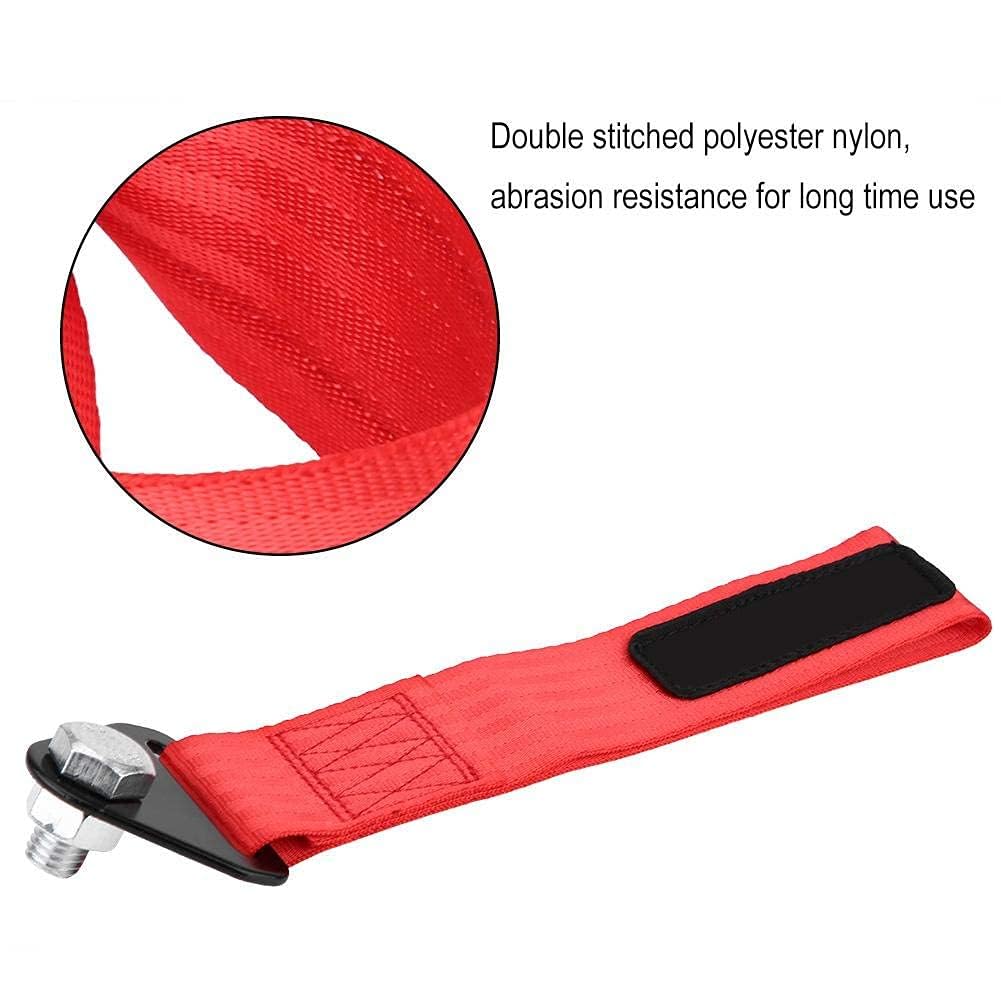 Aramox Aramox High Strength Racing Car Tow Strap Universal Tow Rope for Front Rear Bumper Towing Hook Red - View 3 of 9