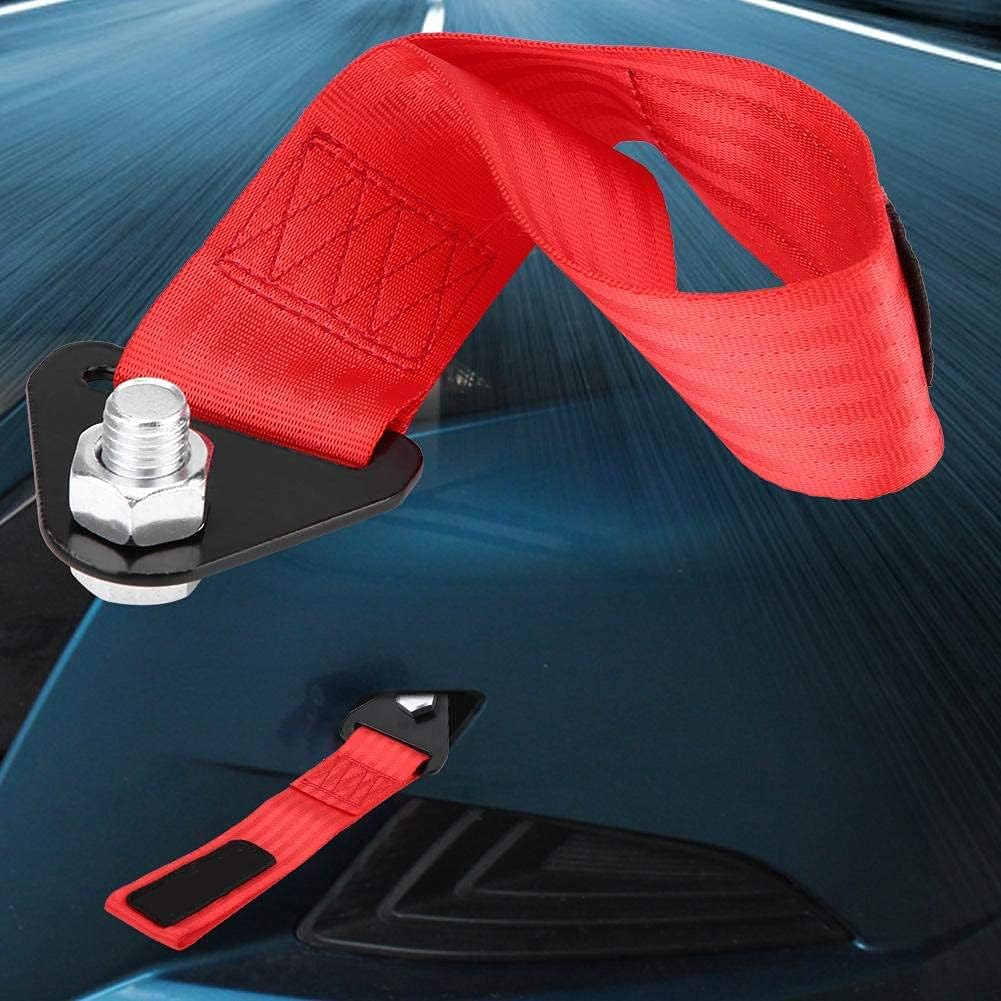 Aramox Aramox High Strength Racing Car Tow Strap Universal Tow Rope for Front Rear Bumper Towing Hook Red - View 4 of 9