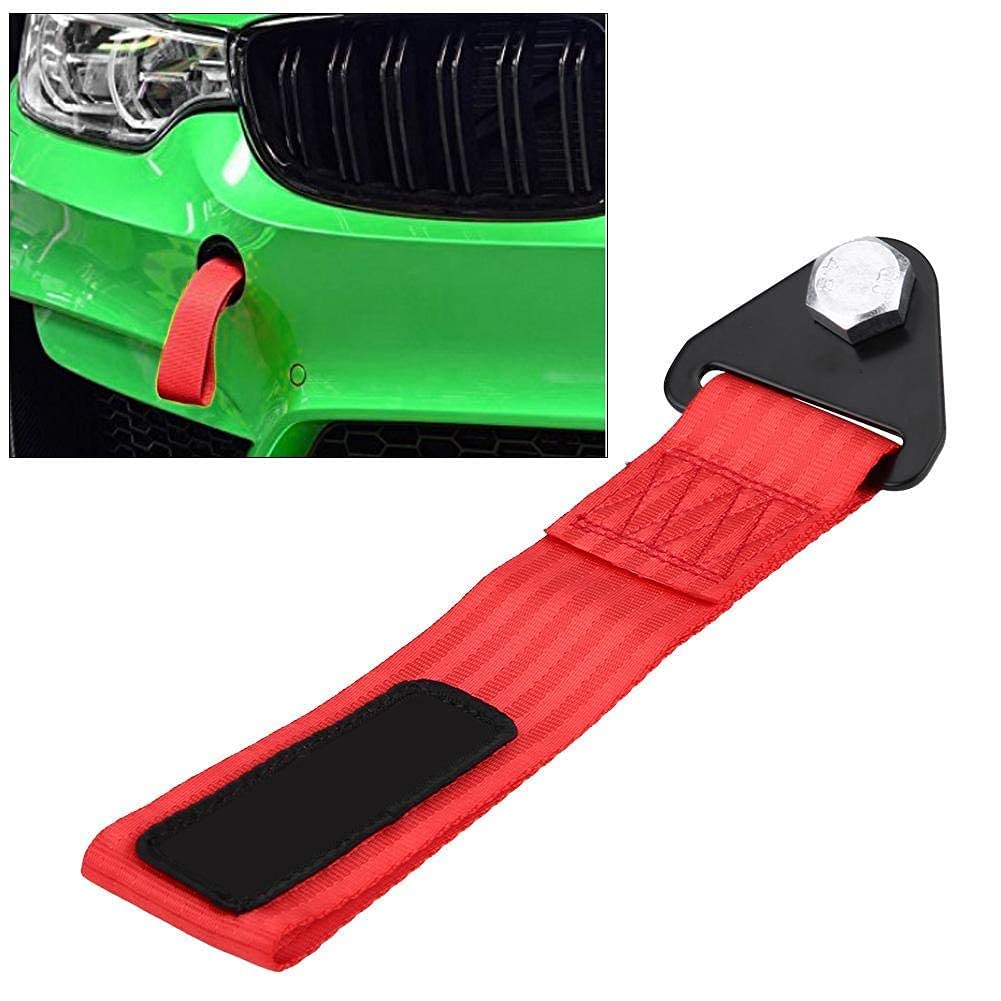Aramox Aramox High Strength Racing Car Tow Strap Universal Tow Rope for Front Rear Bumper Towing Hook Red - View 5 of 9