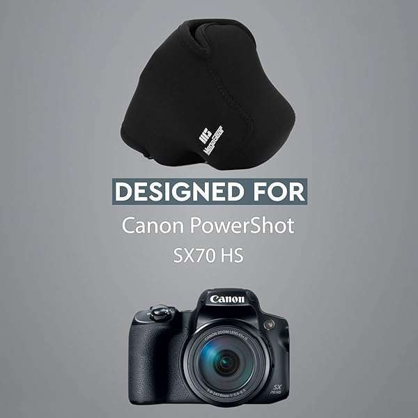 MegaGear Mega Gear MG1573 Ultra Light Neoprene Camera Case for Canon PowerShot SX70 HS - Black, One Size - View 6 of 10