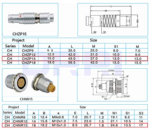 DRRI DRRI 2B Egg 5Pin Female Socket Push Pull Metal Circular Connector for Reliable Connections - View 5 of 5