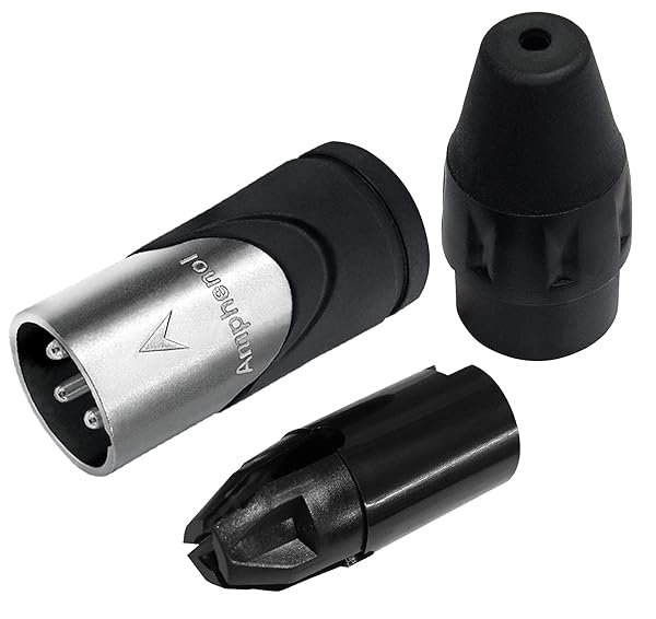 WORLDS BEST CABLES Worlds Best Cables 2 Units 1 Foot Canare L-4E6S Star Quad Balanced Microphone Cables with Amphenol AX3M AX3F Silver XLR Connectors - View 8 of 9