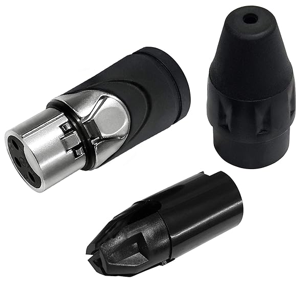 WORLDS BEST CABLES Worlds Best Cables 2 Units 1 Foot Canare L-4E6S Star Quad Balanced Microphone Cables with Amphenol AX3M AX3F Silver XLR Connectors - View 9 of 9