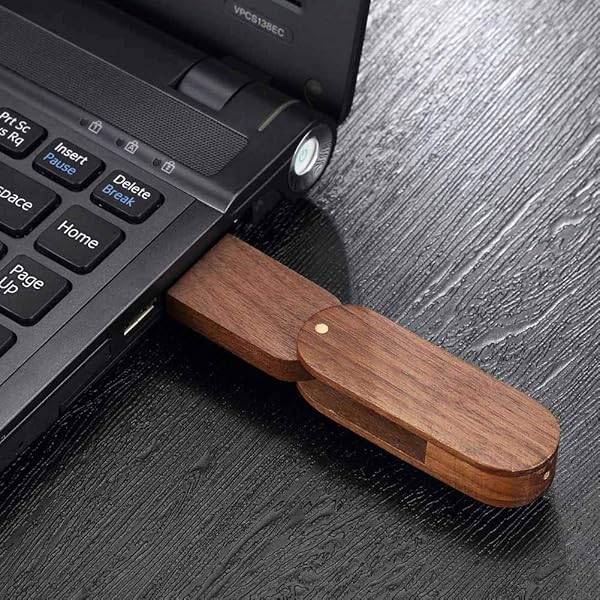 Garrulax GARRULAX Wooden USB Flash Drive 32GB 16GB 8GB USB2.0 Memory Stick Walnut Wood Pendrive for Data Storage - View 7 of 8