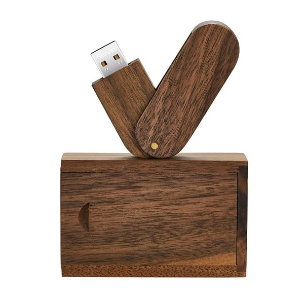 Garrulax GARRULAX Wooden USB Flash Drive 32GB 16GB 8GB USB2.0 Memory Stick Walnut Wood Pendrive for Data Storage - View 3 of 8