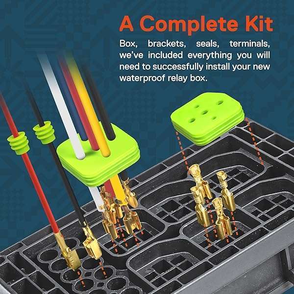 ONLINE LED STORE True Mods 12V DC Waterproof Relay Box - 6 Bosch Style Relays & ATC/ATO Fuse Holders for Cars & Marine Use - View 7 of 10