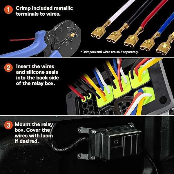 ONLINE LED STORE True Mods 12V DC Waterproof Relay Box - 6 Bosch Style Relays & ATC/ATO Fuse Holders for Cars & Marine Use - View 8 of 10