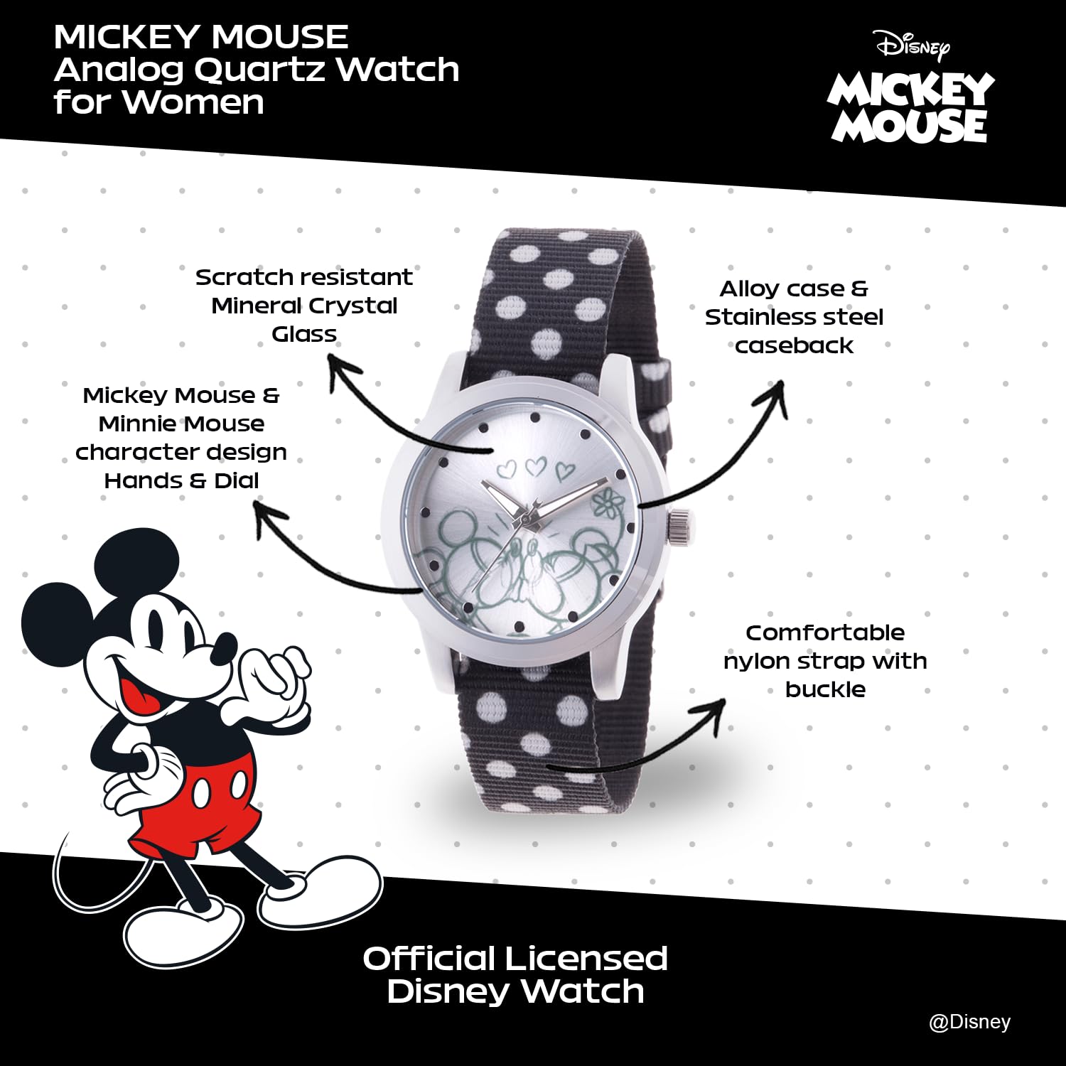 Disney Disney Mickey Mouse Adult Casual Sport Analog Quartz Watch for Stylish Everyday Wear - View 2 of 6