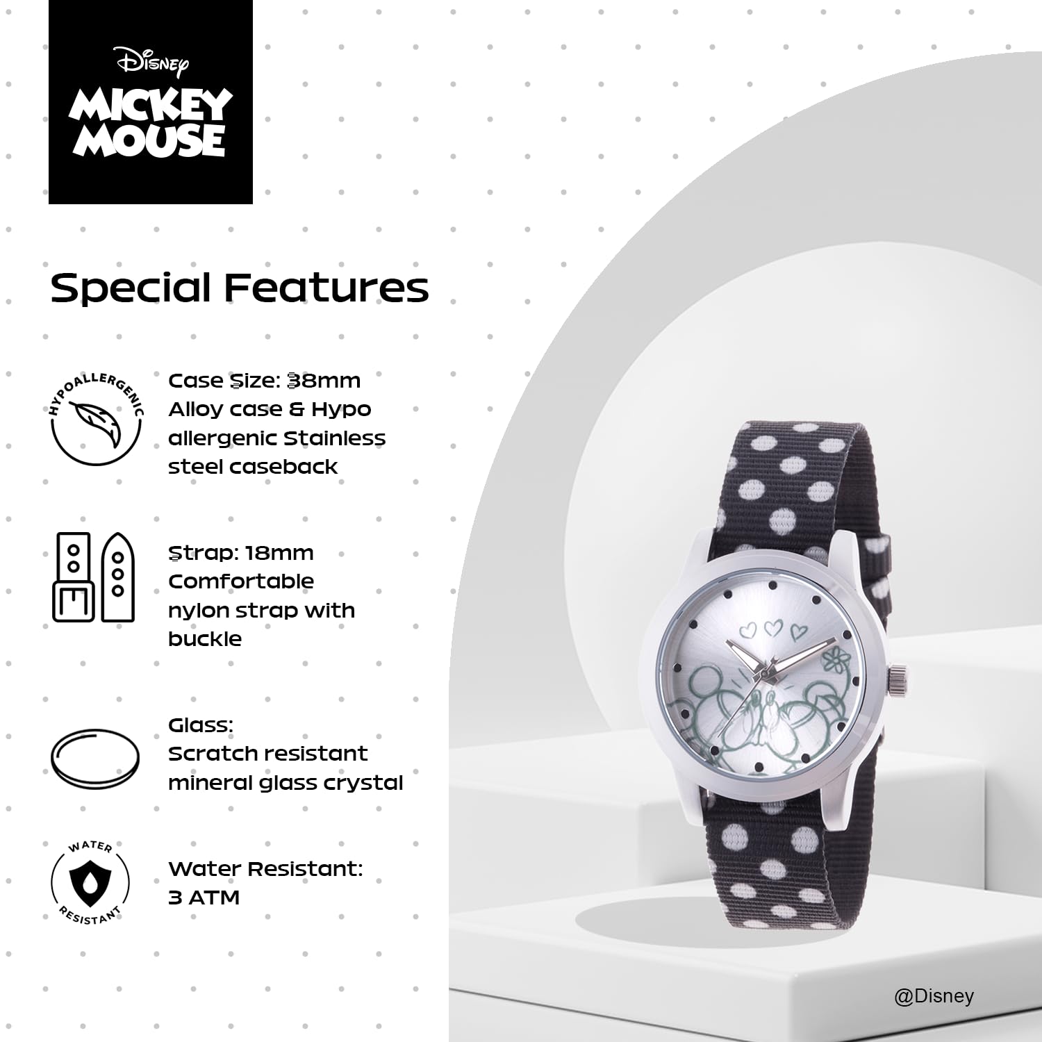 Disney Disney Mickey Mouse Adult Casual Sport Analog Quartz Watch for Stylish Everyday Wear - View 4 of 6