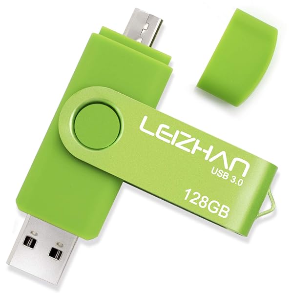leizhan 128GB Phone Picture Stick & OTG USB Flash Drive for Samsung Galaxy S7/S6/S5/Note - Fast Data Transfer & Storage