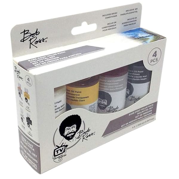 Bob Ross Liquid Value Pack 100ml - 4 Pack for Artists | High-Quality Paint Supplies