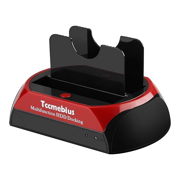 Tccmebius Tccmebius USB 2.0 Hard Drive Docking Station, TCC-S867-US USB 2.0 to 2.5 3.5 Inch SATA IDE Dual Slots Reader External Enclosure, for 2.5&amp;quot; 3.5&amp;quot; IDE SATA I/II/III HDD SSD