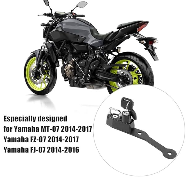 Acouto Aluminium Alloy Helmet Lock Kit for Yamaha MT-07 FZ-07 FJ-07 (2014-2017) - Secure Your Motorcycle Gear! - View 5 of 10