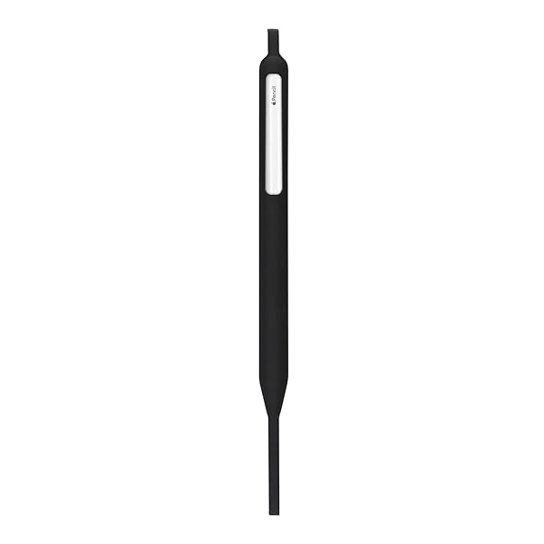 kwmobile KWMobile Silicone Skin for Apple Pencil 2 - Soft Flexible Grip Sleeve in Black - View 7 of 8