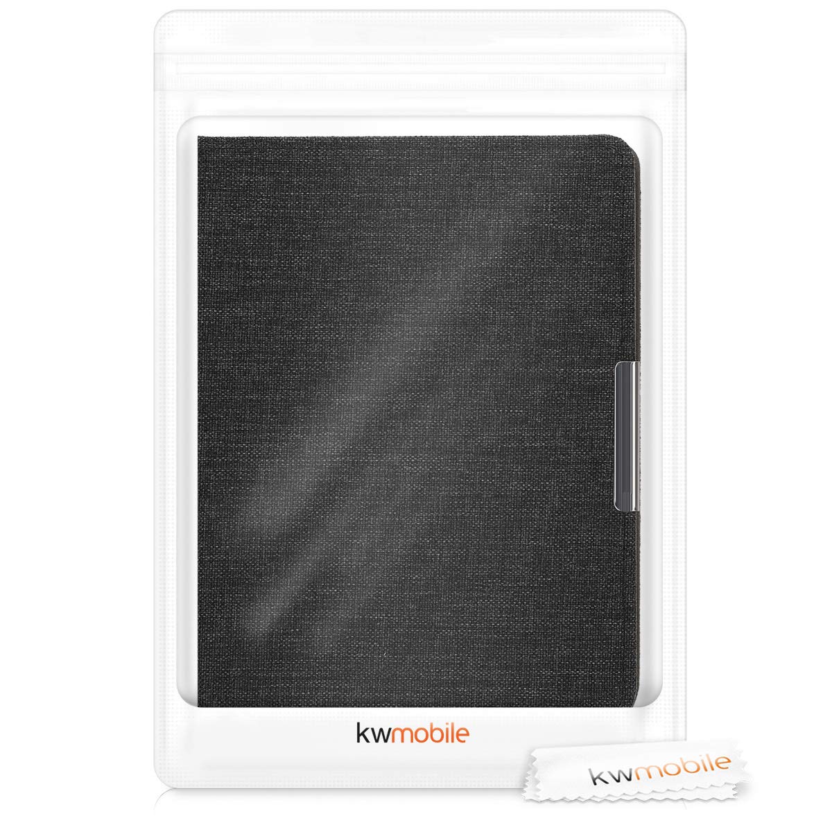 kwmobile kwmobile Dark Grey Fabric Case for Pocketbook InkPad 3/3 Pro/Color - Stylish Flip Folio e-Reader Cover - View 7 of 7