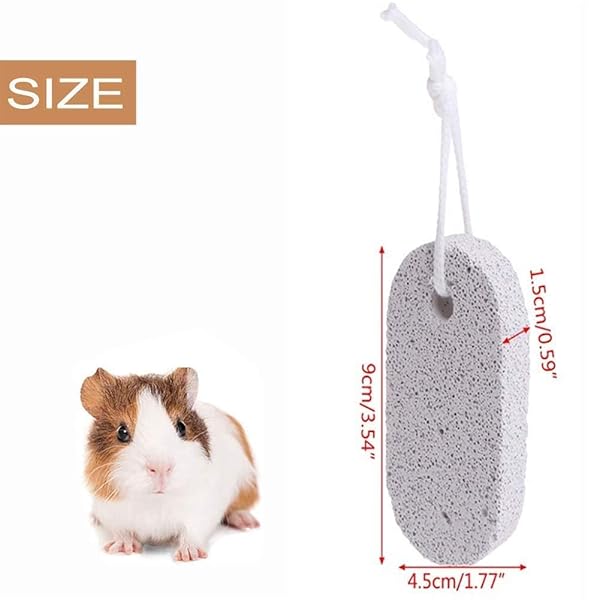 PINVNBY PINVNBY 10 Pcs Lava Blocks for Small Animals Calcium Stone Chew Toy for Hamster Chinchilla Rabbit Teeth Grinding - View 5 of 7