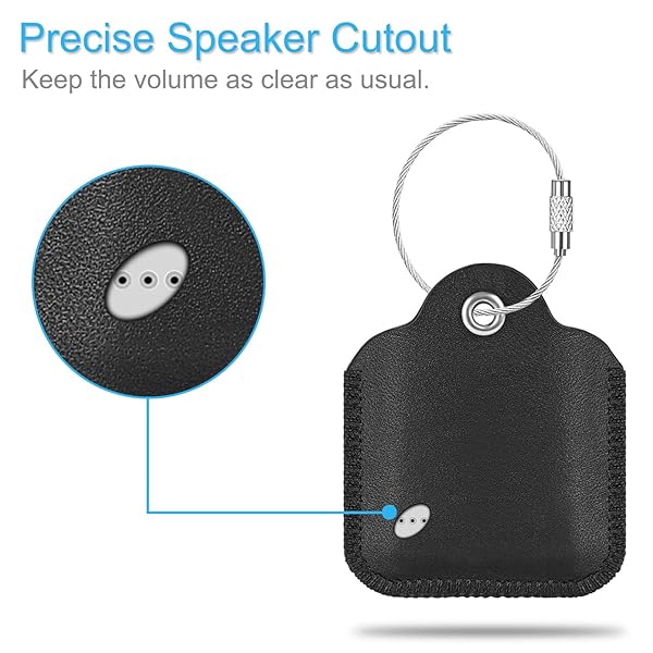 FINTIE Fintie Genuine Leather Case for Tile Mate Pro Sport Style Cube Key Finder Anti Scratch Cover with Keychain Black - View 5 of 9