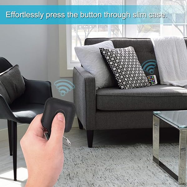 FINTIE Fintie Genuine Leather Case for Tile Mate Pro Sport Style Cube Key Finder Anti Scratch Cover with Keychain Black - View 8 of 9