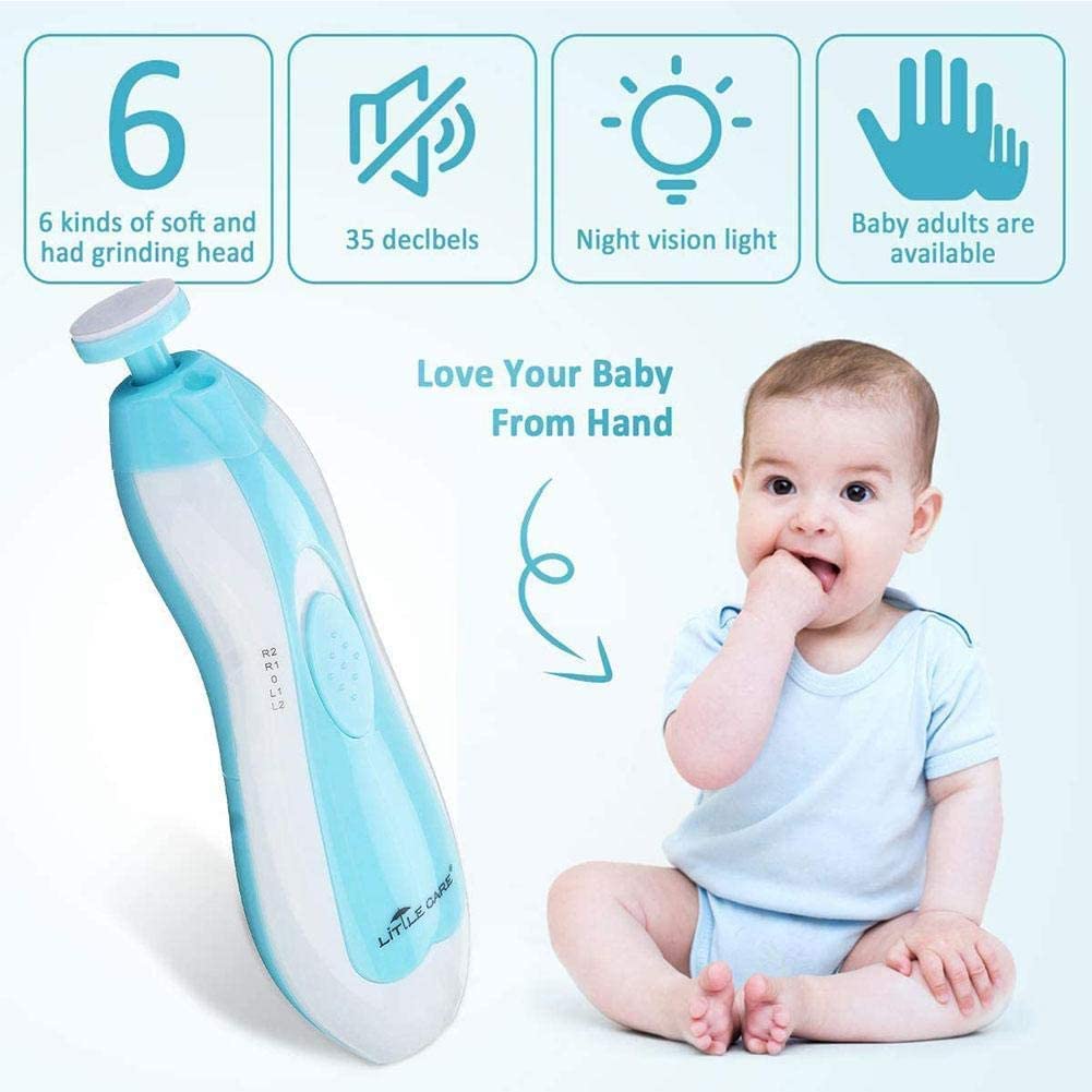 Qunlions life Baby Nail Trimmer Electric,Baby Nail Clippers, 6 in 1 Baby Nail File,Nail File Baby Grooming Kit Manicure Set for Toddler or Adults - View 8 of 9