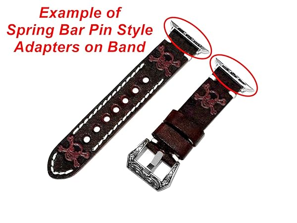 NICKSTON Gold Color Pair Adapters for Apple Watch Bands - Compatible with 38mm to 41mm Series 1-9, Fits Up to 22mm Straps - View 6 of 7