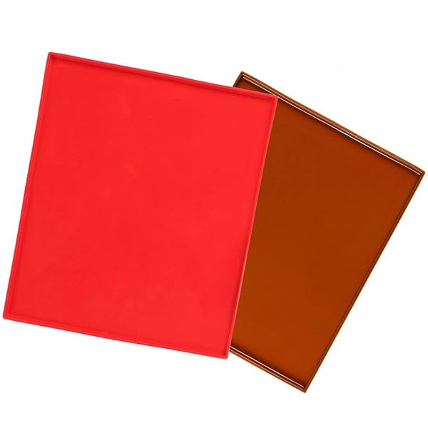 Luck Love Luck Love Silicone Jelly Roll Pan Set Flexible Baking Tray for Cookies and Swiss Cakes 2 Pcs Bakeware Mat