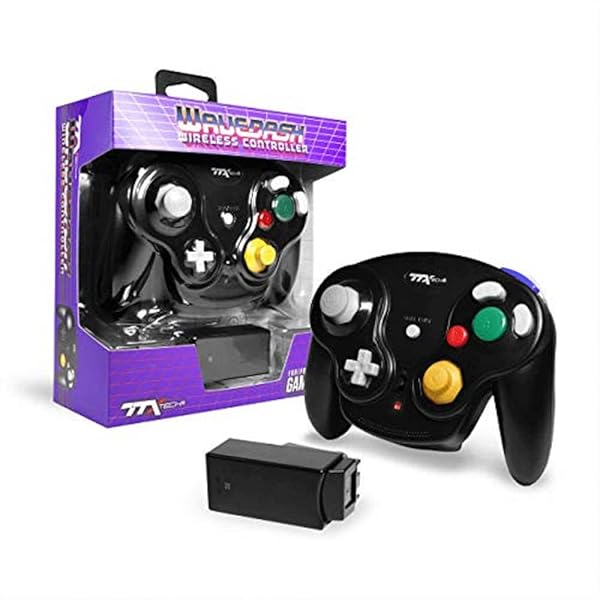Retro-Bit TTX Gamecube Wavedash Wireless Controller - 2.4GHz Black for Nintendo Gamecube & Wii
