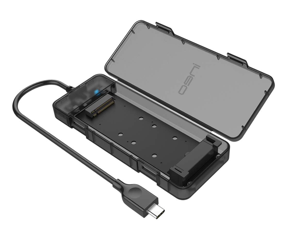 ineo ineo M.2 NVMe SSD Tool-Free Enclosure: USB 3.2 Gen 2 Type C for Fast Data Transfer