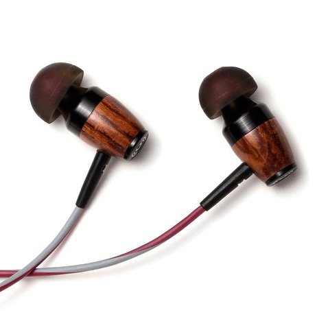 Symphonized Symphonized DRM Genuine Wood In-Ear Noise Isolating Headphones with Microphone Red Gray - View 3 of 7