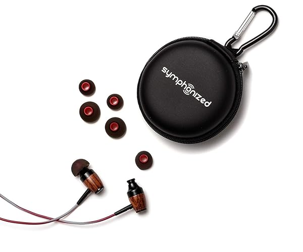 Symphonized Symphonized DRM Genuine Wood In-Ear Noise Isolating Headphones with Microphone Red Gray - View 7 of 7
