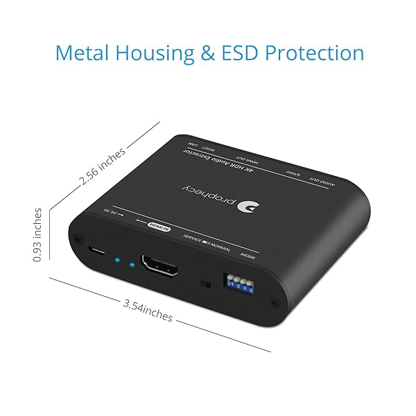 gofanco gofanco Prophecy HDMI 2.0 Audio Extractor Repeater 4K 60Hz HDR HDCP 2.2 18Gbps EDID CEC Pass-Through Audio Extraction S/PDIF Toslink Stereo - View 9 of 10