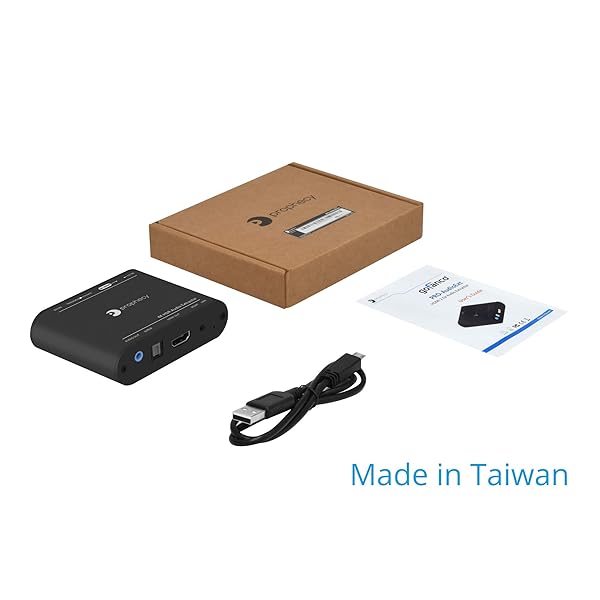 gofanco gofanco Prophecy HDMI 2.0 Audio Extractor Repeater 4K 60Hz HDR HDCP 2.2 18Gbps EDID CEC Pass-Through Audio Extraction S/PDIF Toslink Stereo - View 10 of 10