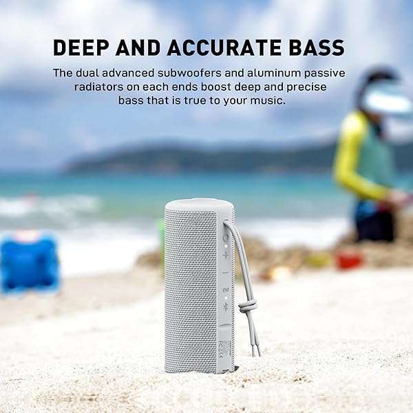 MIATONE MIATONE Waterproof Bluetooth Boombox Speaker - Portable Shower Speaker in Grey - View 5 of 9